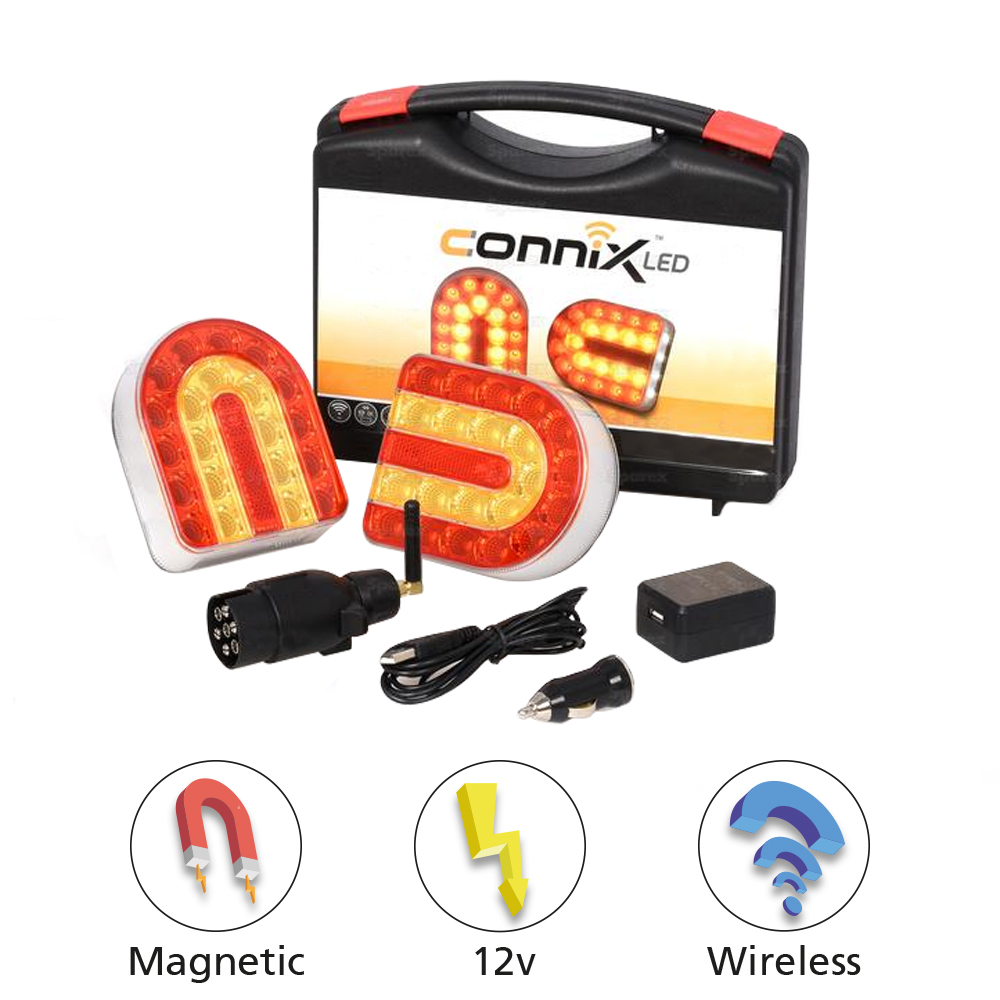 Connix Wireless Towing / Trailer Light Set 12v/24v RED